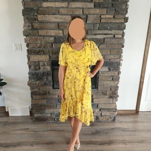 Hi low Faux wrap Dress